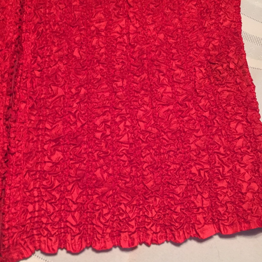 Milano Red Jacket Zip Front Bubble Texture Xl - image 5